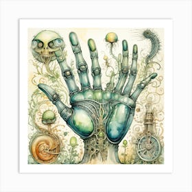 Surreal hand Art Print