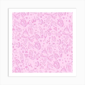 Powerful Women Pink Art Print