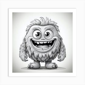 Cartoon Monster Illustration Art Print