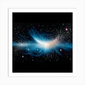 A Retro Inspired Scene Colors An Abstract Galaxy On A Background Of Space Magic Effects Shimmering (1) Art Print