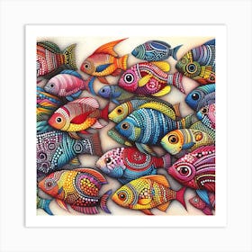 Colorful Fishes 3 Art Print