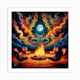 Psychedelic Fire Art Print