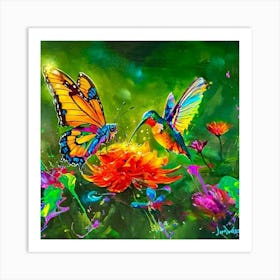 Hummingbirds Art Print