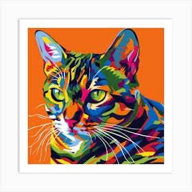 Kisha2849 Bengal Cat Colorful Picasso Style Full Page No Negati Ddad87e2 1e3b 4289 Baf6 Cd17cf8cffbd Art Print