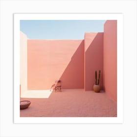 Pink Cactus Art Print