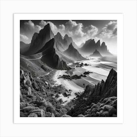 Black And White Photoscr Art Print