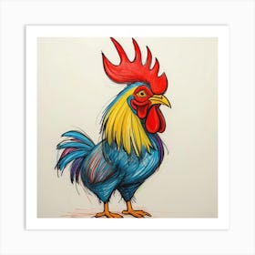 Rooster 10 Art Print