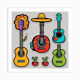 Guitars Art Print