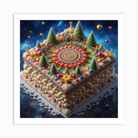 Christmas Cake Art Print