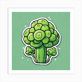Broccoli Sticker 1 Art Print