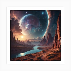 Space Landscape 11 Art Print