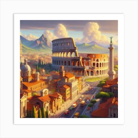 Ancient Aura: Roman Rhapsody Art Print