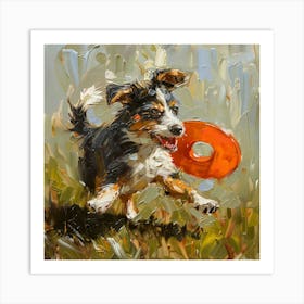 Frisbee Dog Art Print