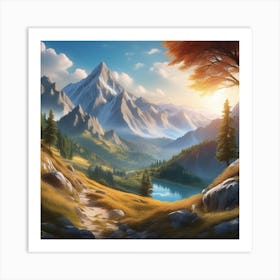 Mountain Landscape 53 Art Print