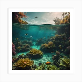 Surreal Underwater Landscape Inspired By Dali 5 Art Print