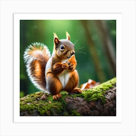 Squirrel In The Forest 287 Art Print