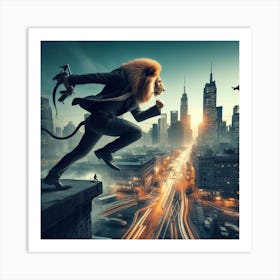 Hustle like a lion in the concrete jungle.3 1 Art Print