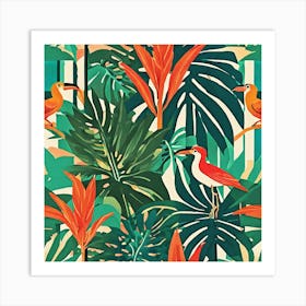 Tropical Birds Art Print