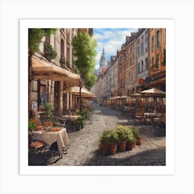 Cafe Street Art Print