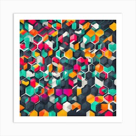 Abstract Geometric Background Art Print