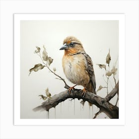 Bird sad Art Print