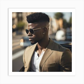 Black Man In Sunglasses 1 Art Print