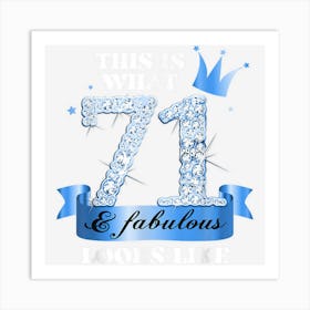 71 & Fabulous I Blue Black Party Group Candid Photo Outfit Art Print