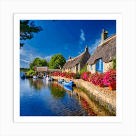 Cottages By The Water 3 Art Print