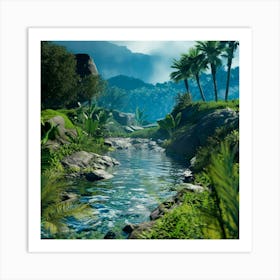 River In The Jungle Art Print