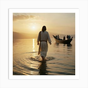 Jesus Walking On Water 2 Art Print