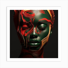 Abstract Portrait Of A Woman 6 Art Print