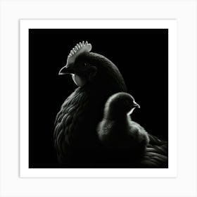 Hen And Chick 1 Art Print