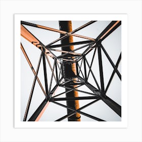 Top View Of A Power Pole Art Print