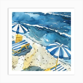 Beach Umbrellas 4 Art Print