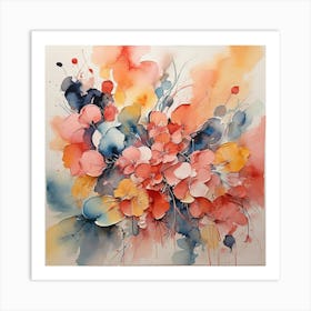 Watercolor Flowers Art Print