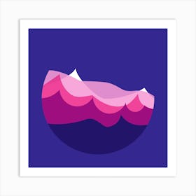 Pink And Purple Waves Art Print