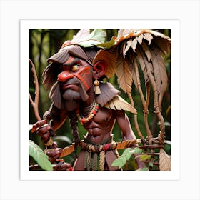 Samoan Warrior Art Print