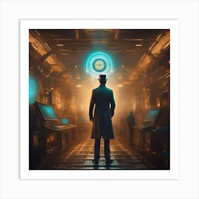 Man In Top Hat Art Print