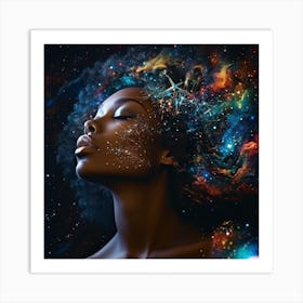 Afrocosmic Woman 2 Art Print