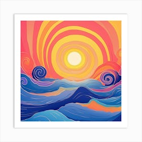 Abstract Ocean Painting Art Print