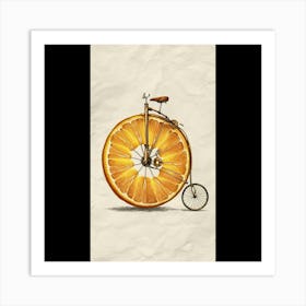 Orange Bicycle 2 Art Print