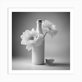 Flower In A Bottle Art Print