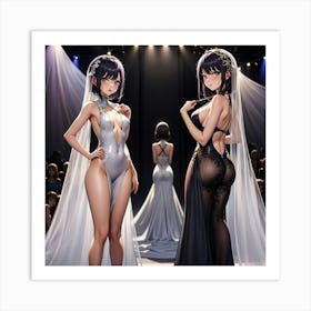 Two Anime Brides Art Print