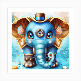 Steampunk Elephant Art Print