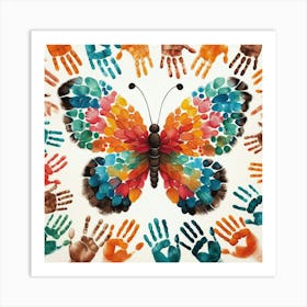 Handprint Butterfly Art 2 Art Print