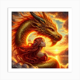 Dragon Girl 2 Art Print