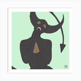 She Devil Green Art Print