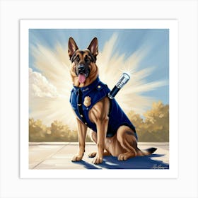 Police Dog Art Print