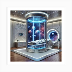 A Futuristic Zero G Therapy Chamber In The Celesti Art Print