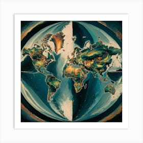 World Map 25 Art Print